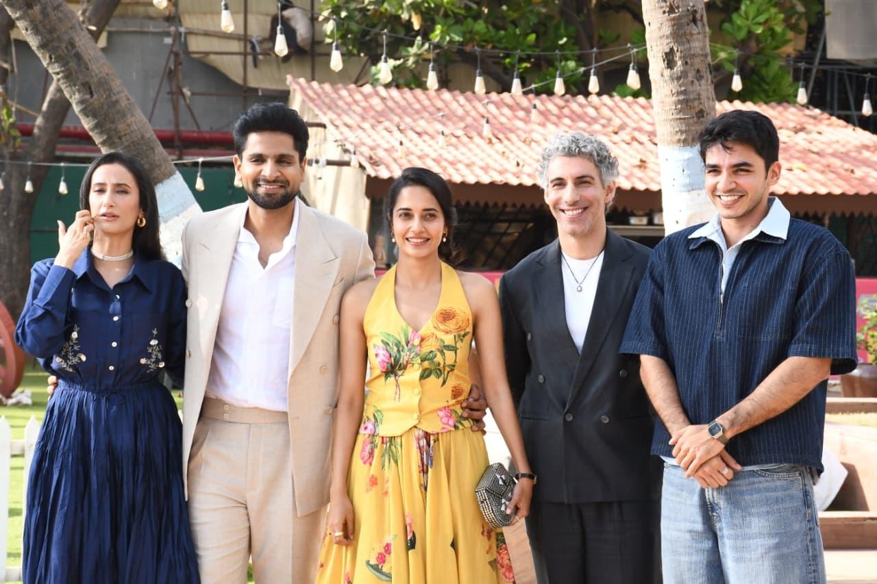 Jim Sarbh, Vaibhav Tatwawadi, Namita Dubey, Lakshvir Saran and Kaveri Seth were spotted in the city for the promotions of their upcoming series, Made in India - A Titan Story. Jim Sarbh, Vaibhav Tatwawadi, Namita Dubey, Lakshvir Saran and Kaveri Seth were spotted in the city for the promotions of their upcoming series, Made in India - A Titan Story.